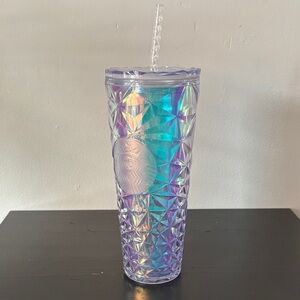 Starbucks - Holiday 2023 White Clear Diamond Prism 24 oz Venti Tumbler